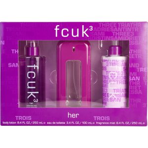 FCUK 3 3 Piece 100ml Eau de Toilette