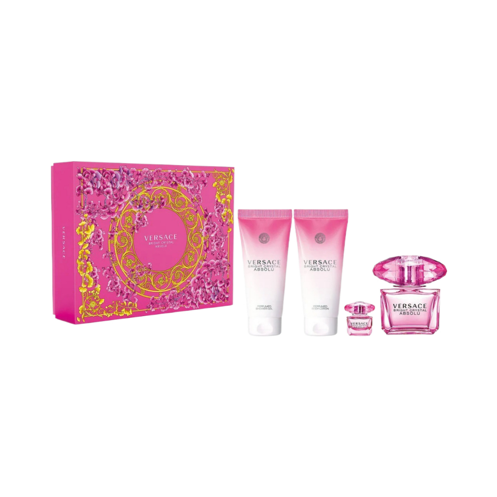 Versace Bright Crystal Absolu 4 Piece 100ml Eau De Parfum