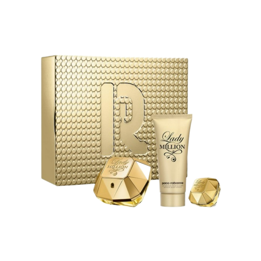 Paco Rabanne Lady Million 3 Piece 80ml Eau De Parfum