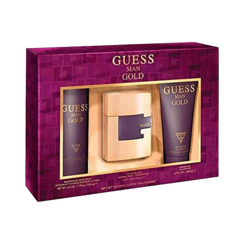 Guess Man Gold 3 Piece 75ml Eau de Toilette