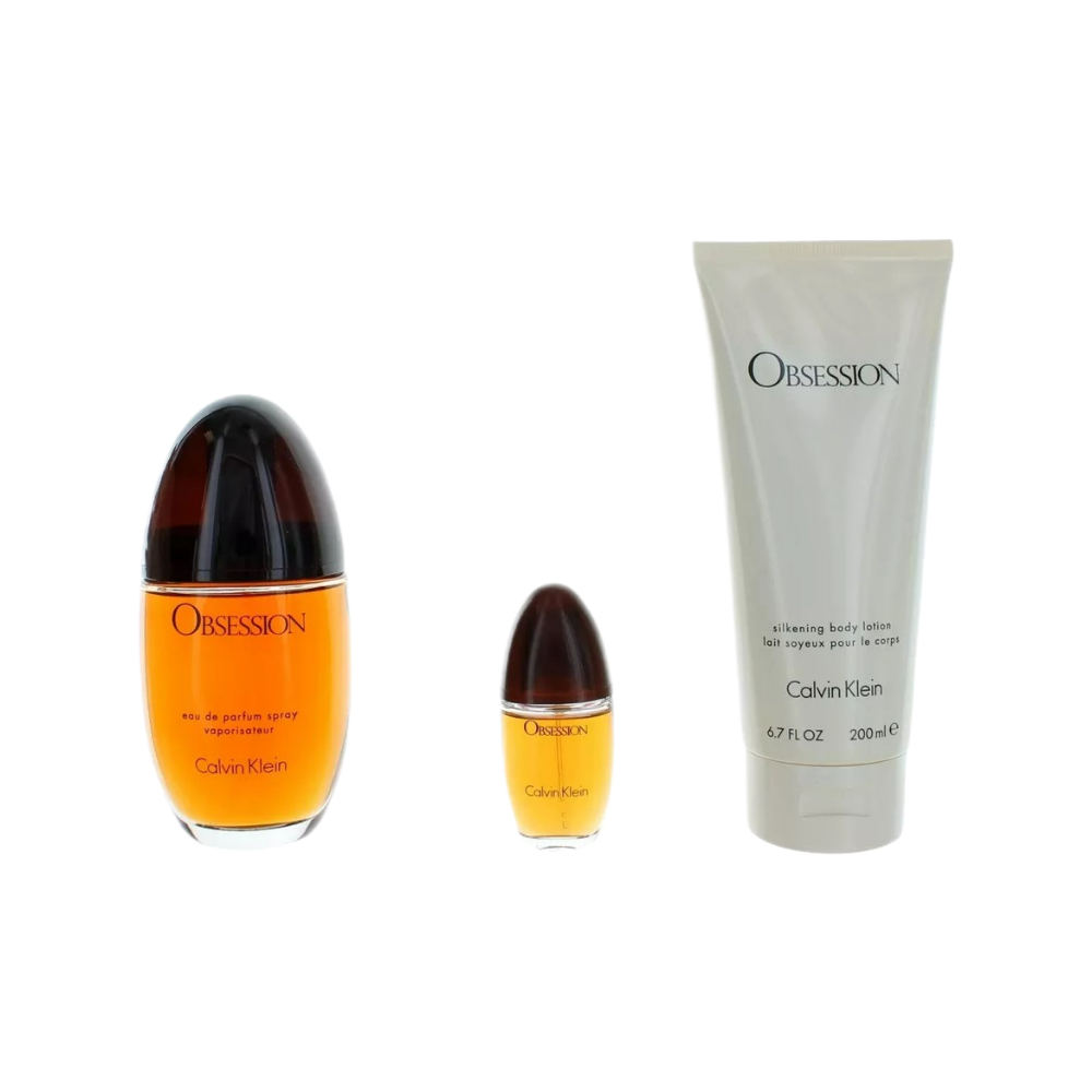 Calvin Klein Obsession 3 Piece 100ml Eau De Parfum