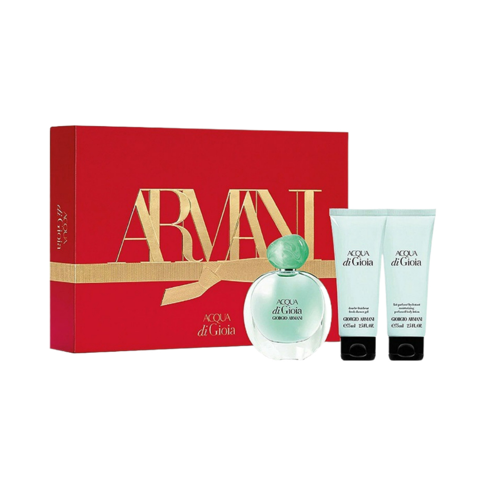 Giorgio Armani Acqua Di Gioia 3 Piece 50ml Eau De Parfum
