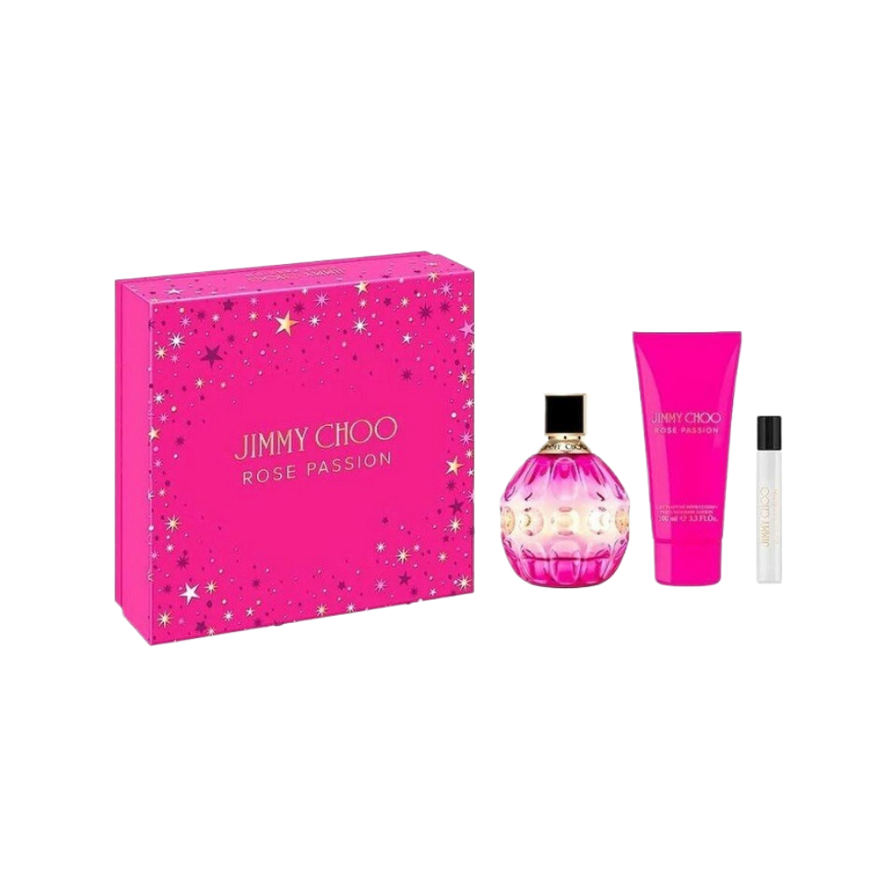 Jimmy Choo Rose Passion 3 Piece 100ml Eau De Parfum