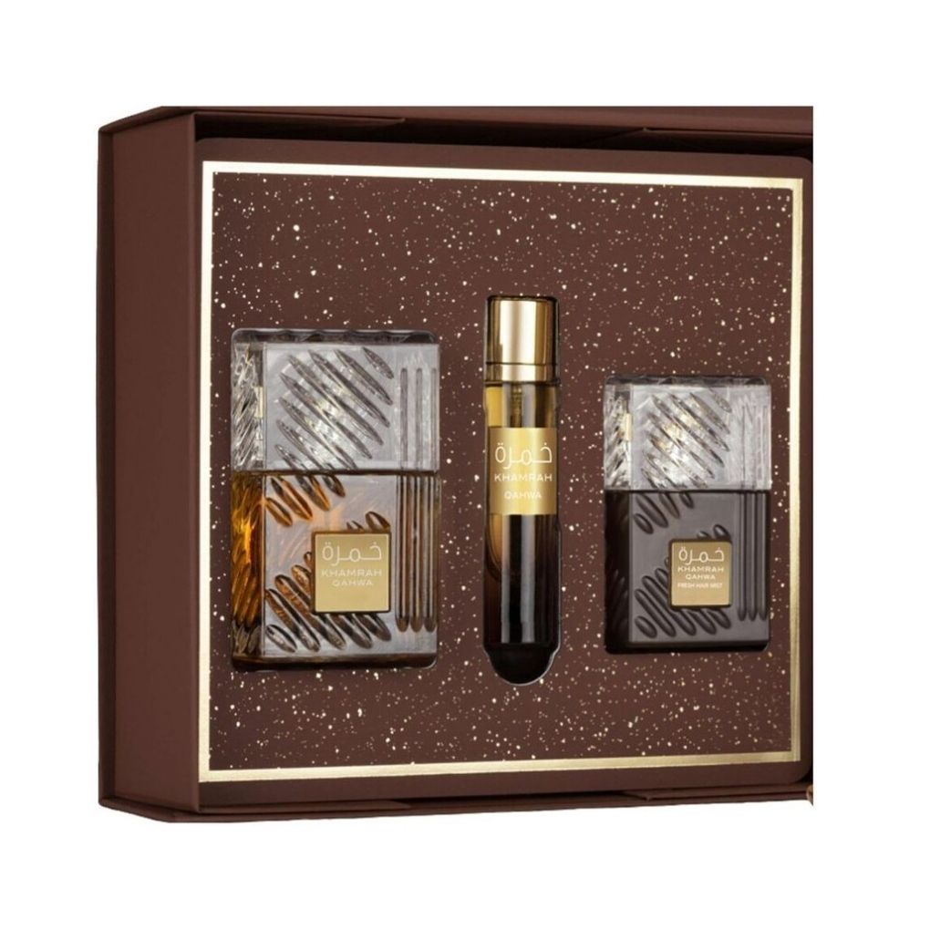 Lattafa Khamrah Qahwa 3 Piece 100ml Eau De Parfum