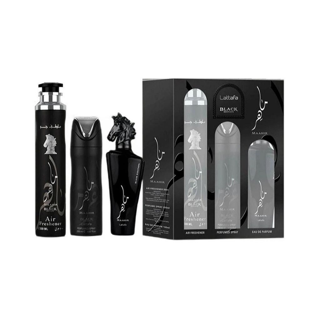 Lattafa Maahir Black 3 Piece 100ml Eau De Parfum